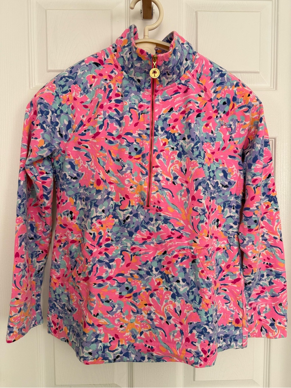 Lilly Pulitzer Skipper Popover Half-Zip - Coral Bay